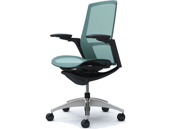 オカムラ フィノラ ハイバック 座メッシュ アジャスト肘 セージ C785BRの通販は