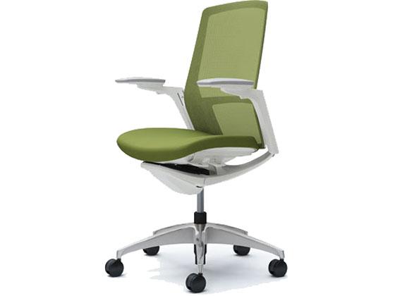 オカムラ フィノラ ハイバック 座クッション アジャスト肘 グリーン C787BWの通販は