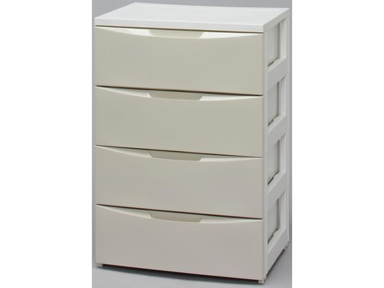 アイリスオーヤマ ワイドチェスト 4段 幅550mm ホワイト／アイボリー COD-554の通販は 6,779円