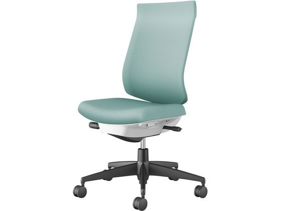 コクヨ ウィザード4 ハイバック ホワイトシェル 黒脚肘無 Aターコイズ(W) 40,039円