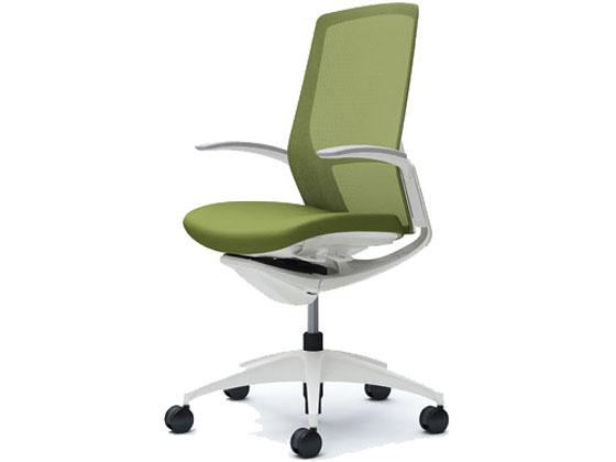 オカムラ フィノラ ハイバック 座クッション デザイン肘 グリーン C747WWの通販は 84,154円