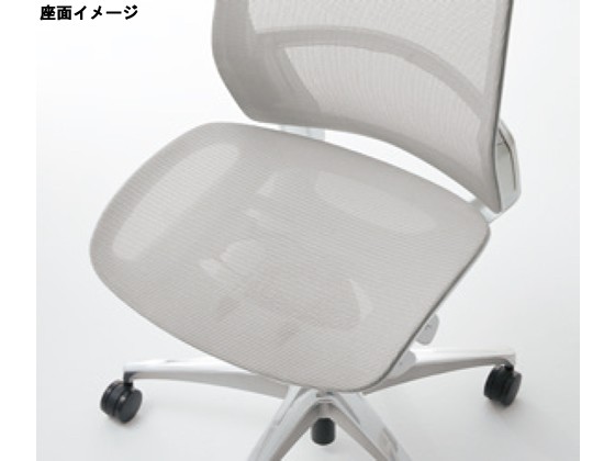 オカムラ フィノラ ミドルバック 座メッシュ 肘無し ホワイト C731BR オカムラ フィノラ ミドルバック 座メッシュ 肘無し ホワイト C731BR