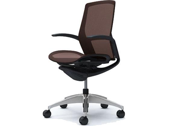 オカムラ フィノラ ミドルバック 座メッシュ デザイン肘 Dブラウン C741ARの通販は 84,154円