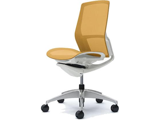 オカムラ フィノラ ミドルバック 座メッシュ 肘無し イエロー C731CWの通販は