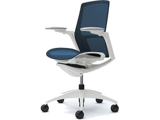 オカムラ フィノラ ミドルバック 座メッシュ アジャスト肘 Dブルー C781WWの通販は 84,774円