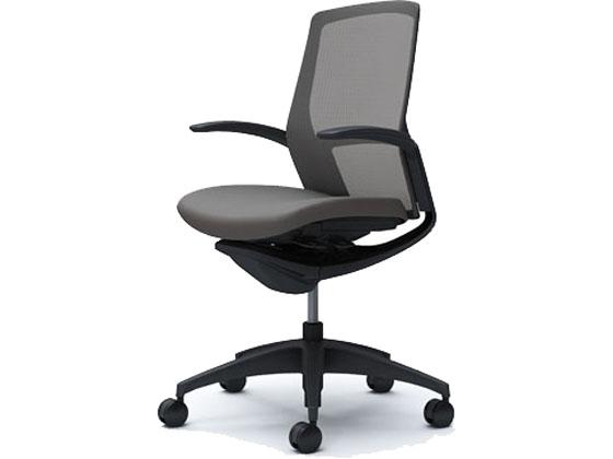 オカムラ フィノラ ミドルバック 座クッション デザイン肘 Mグレー C743MRの通販は