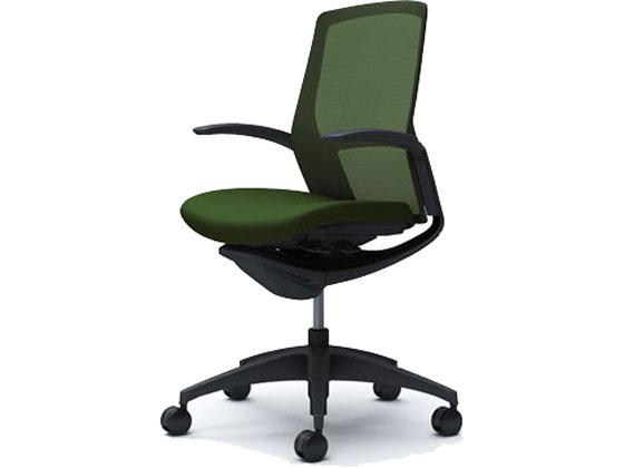 オカムラ フィノラ ミドルバック 座クッション デザイン肘 Dグリーン C743MRの通販は 147,065円