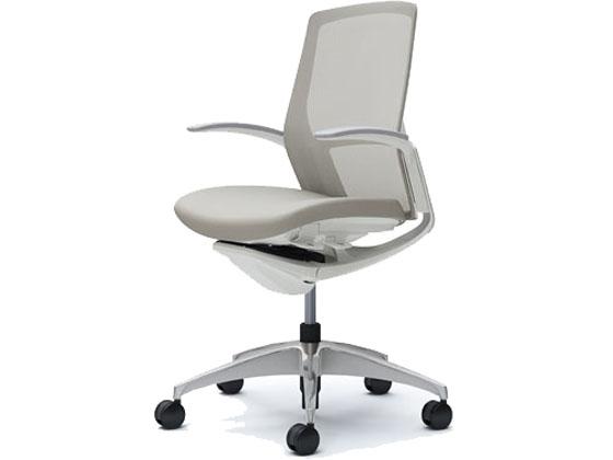 オカムラ フィノラ ミドルバック 座クッション デザイン肘 Lグレー C743CWの通販は 84,154円