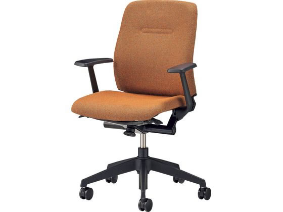 ライオン事務器 オフィスチェアー コストラ T型アーム オレンジ No.3701Fの通販は