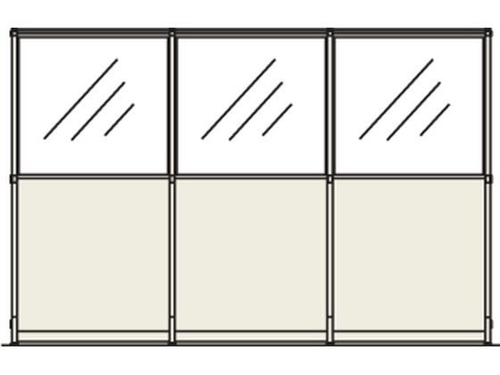 コクヨ パーティションE 上面ガラスパネル増連 W1500×H1800