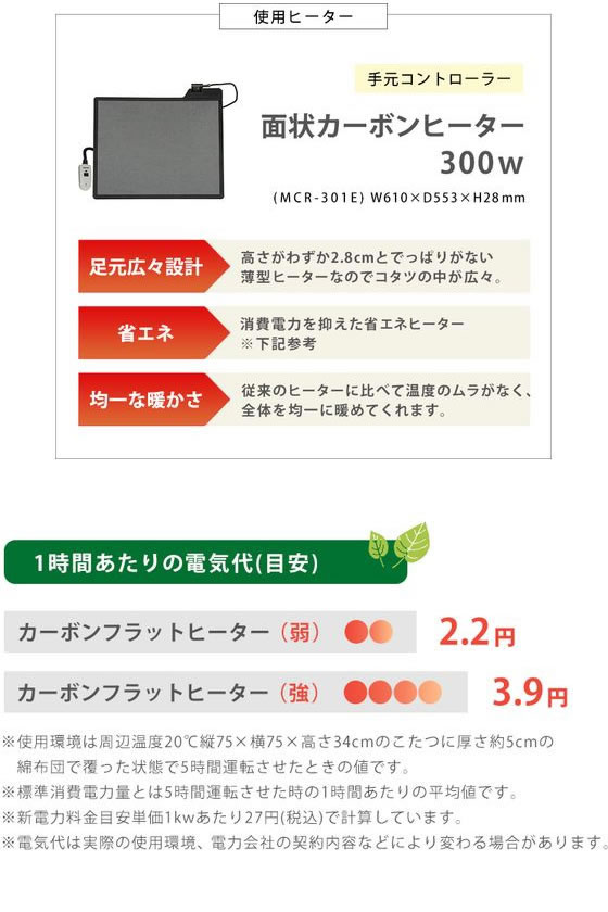 萩原 リビングコタツ ルーン 120×75×40cm ナチュラルの通販は
