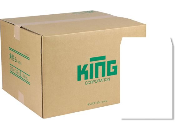キングコーポレーション 角2 100g スミ貼 エルコン付 ケント 500枚の通販は