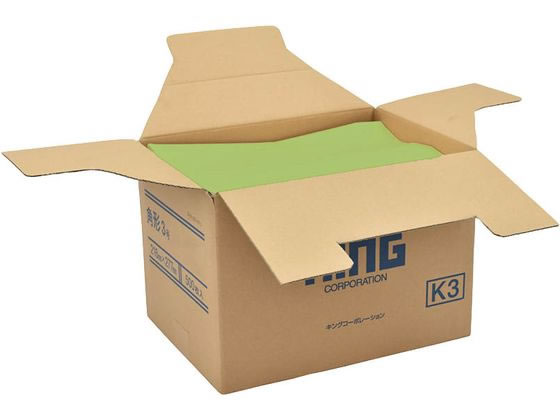 キングコーポレーション 角3 85g スミ貼 グリーン 500枚 080508の通販は