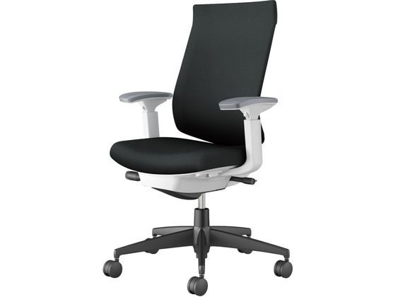 コクヨ ウィザード4 ハイバック ホワイトシェル 黒脚可動肘 レザー BK(W)の通販はパソコン・オフィスチェア
