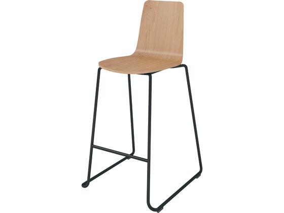 コクヨ ミケット ハイチェアーBK脚 座パッドなし ティンバーミディアムの通販は