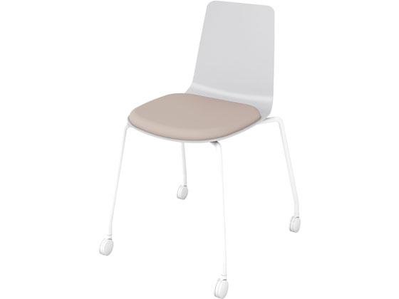 コクヨ ミケット キャスター脚WH脚 座パッド付 座PVCホワイトの通販は 37,694円