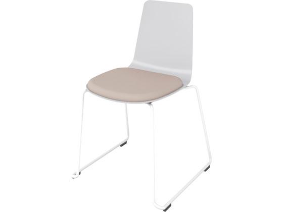 コクヨ ミケット サークル脚WH脚 座パッド付 座PVCホワイトの通販は