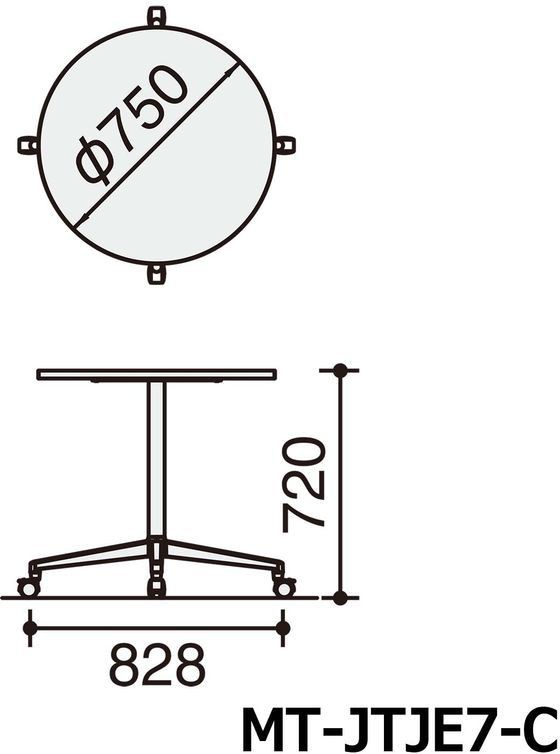 KOKUYO コクヨ品番 MT-JTJE7S81MAW-C ミーティングJUTO 単柱円形