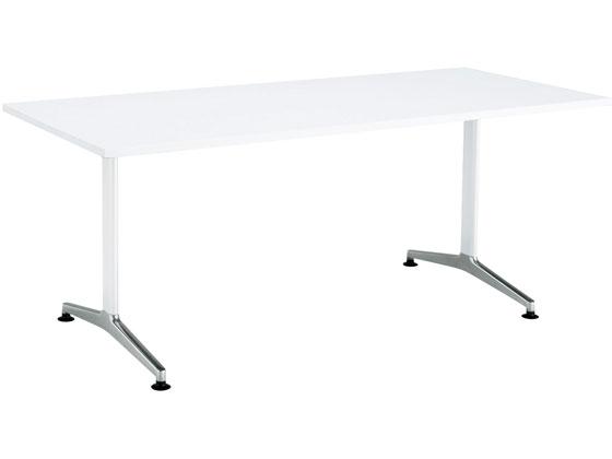 コクヨ ジュート T字ポリッシュ脚 W1800×D750 角スクエア白 アジャスターの通販は