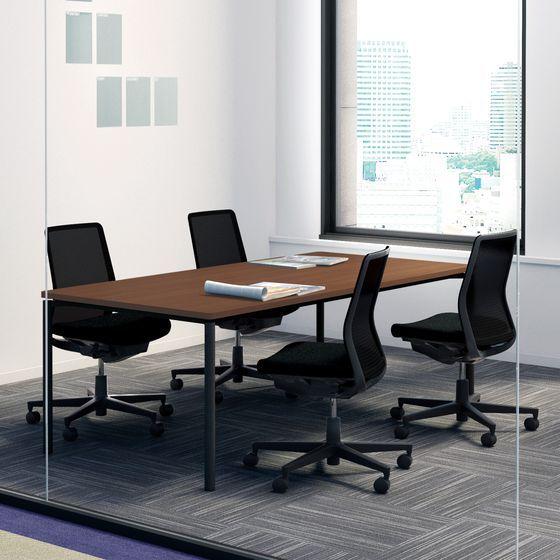 コクヨ JUTO W1800×D900 長円 オーク T字シルバー キャスターの通販は