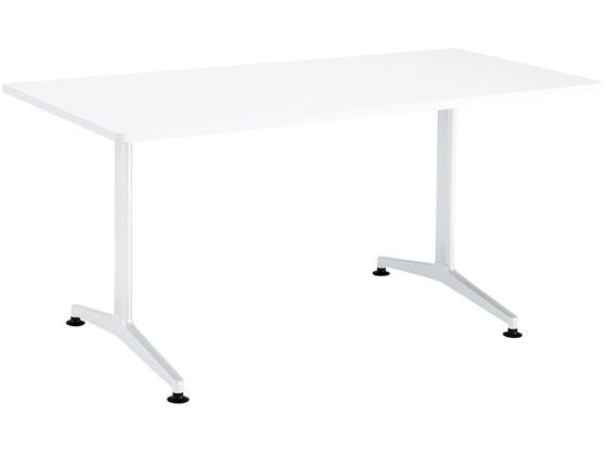 コクヨ ジュート T字白脚 W1500×D750 角形ラウンド白 アジャスターの通販は