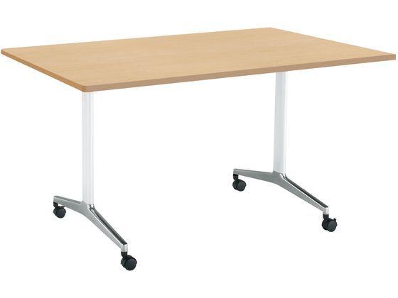 コクヨ JUTO W1500×D900 丸角 オーク T字ポリッシュ キャスターの通販は