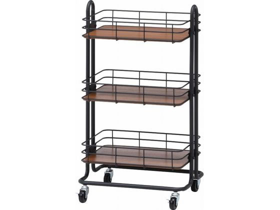 不二貿易 キッチンワゴン ビクター ブラック 16696の通販は 5,721円