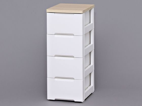 アイリスオーヤマ ウッドトップチェスト 4段 幅330 ホワイト HG-324 7,811円