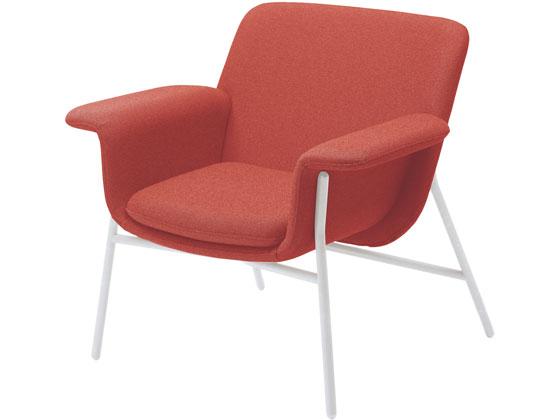 コクヨ ノーション ローバックチェア 脚ホワイト 背座コーラルオレンジの通販は