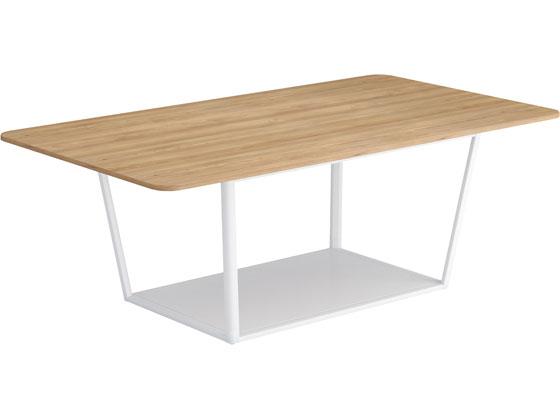 コクヨ リージョン 角形 ミドルテーブル白脚 W2100 ティンバーミディアムの通販は