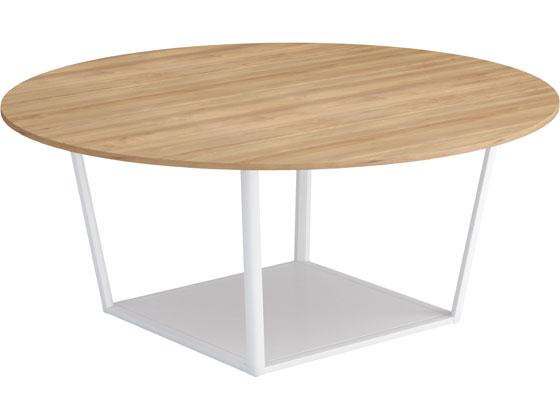 コクヨ リージョン 円形 ミドルテーブル白脚 W1800 ティンバーミディアムの通販は 103,668円