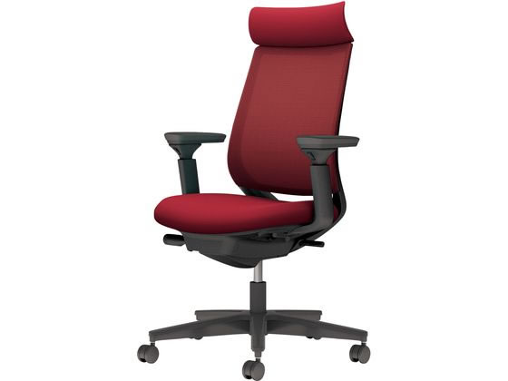 コクヨ チェア ミトラ2 可動肘 カーマイン ポリウレタン巻きの通販は