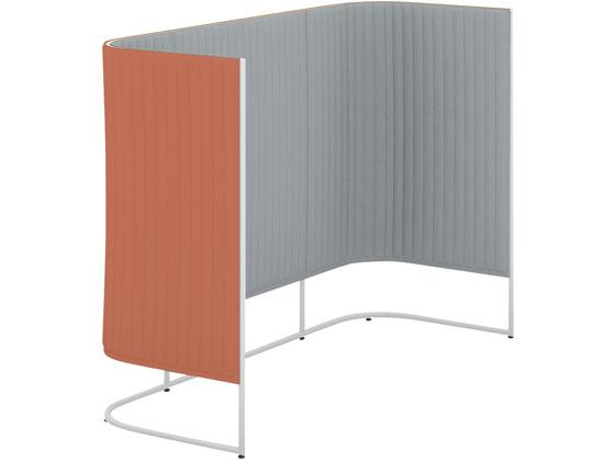 コクヨ インフレーム チェアーブース ハーフ2人用H1350 フレーム白ソフトテラコッタの通販は 125,503円