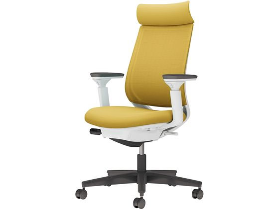 コクヨ チェア ミトラ2 可動肘 オリーブイエロー ポリウレタン巻きの通販は 42,065円
