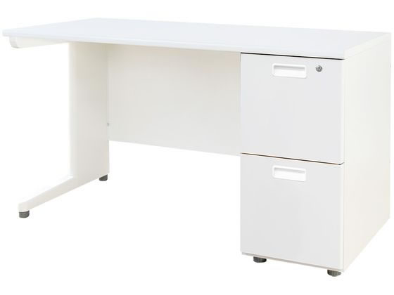 Netforce ナッツ 片袖机 スリム 2段 W1200 WH×WH×WH無地の通販は 17,024円