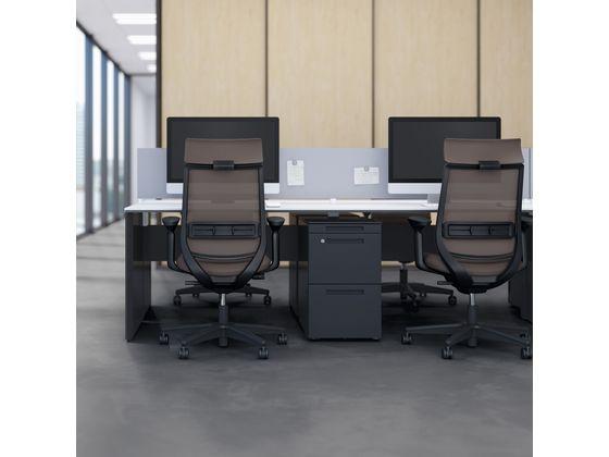 コクヨ チェア ミトラ2 可動肘 プルシアンブルー ポリウレタン巻きの通販は