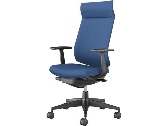 コクヨ ウィザード4 ブラックシェル T型肘 レザー マリン(U)の通販は 82,239円