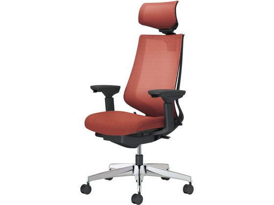 コクヨ チェア デュオラ2 アルミ脚 メッシュ パーシアンレッドの通販は 66,744円