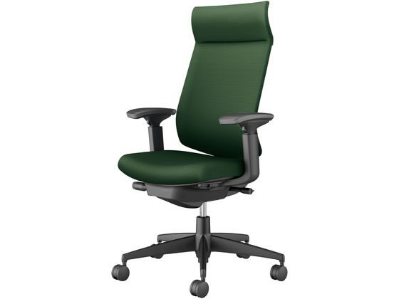 コクヨ ウィザード4 ブラックシェル 可動肘 Dグリーン(U)の通販は 53,567円