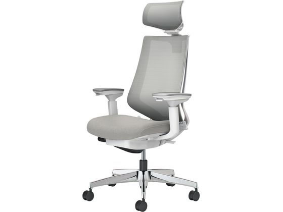 コクヨ チェア デュオラ2 アルミ脚 メッシュ ソフトグレーの通販は 121,353円