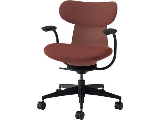 コクヨ イングライフ 肘付 背クッション 5本脚 ナイロン レッドの通販は