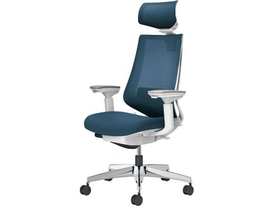 コクヨ チェア デュオラ2 アルミ脚 メッシュ ネイビーの通販は