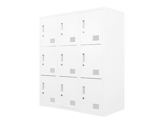 Netforce ファシル パーソナルロッカー 9人用 3列3段 ホワイトの通販は