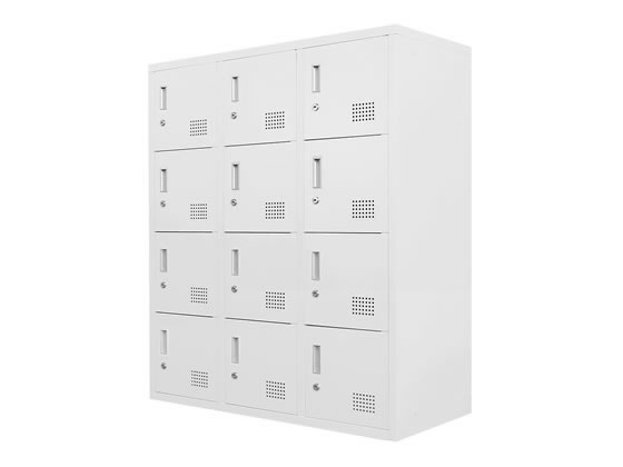 Netforce ファシル パーソナルロッカー 12人用 3列4段 ホワイトの通販は 28,523円
