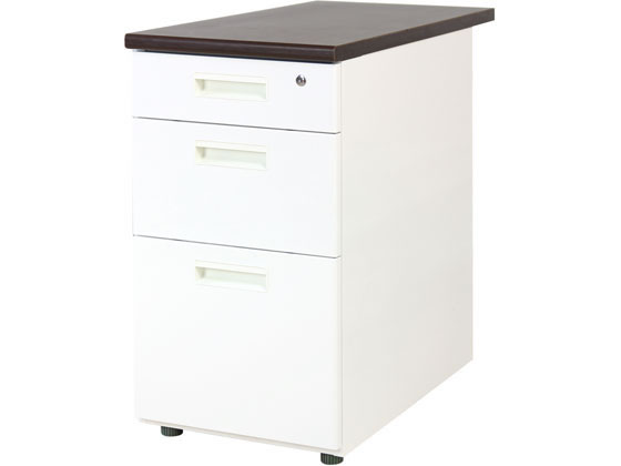 Netforce NUTS(ナッツ) 脇机 3段 シリンダー錠 DBR WHの通販は