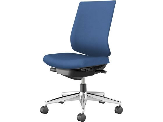 コクヨ/ウィザード4 ローバック ブラックシェル アルミ肘アルミ脚Pブルー(W) 肘付き 固定肘タイプ 布張り コクヨ⁄ウィザード4 ローバック ブラックシェル アルミ脚肘無 D