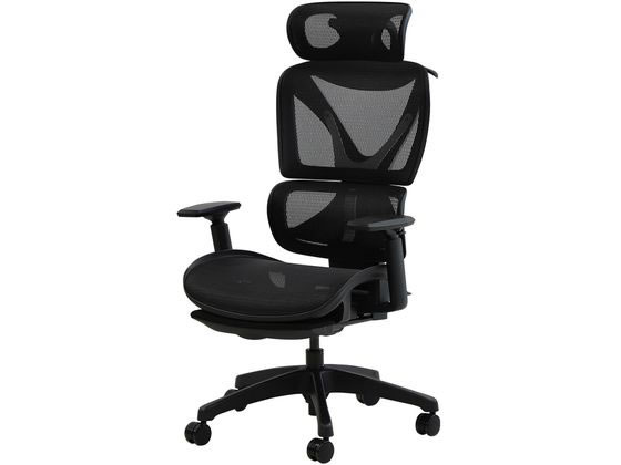 Netforce ダイナミクスXチェア ヘッドレスト・ハンガー付 ブラック／ブラック