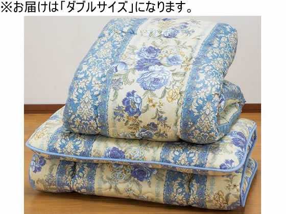 ファミリー・ライフ フランス産 羊毛混掛敷布団セット D ブルー a3379220の通販は掛け敷き布団セット