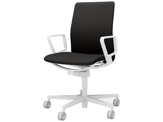 オフィスチェア コクヨ チェア ファブレ FABRE メッシュ ホワイトシェルホワイト ホワイト脚 サークル肘 ポリウレタン巻キャスター C01-W151MU-WEWEW1 コクヨ ファブレ 白脚 黒本体白 肘有 V C01W151CUWE6E64 インテリア