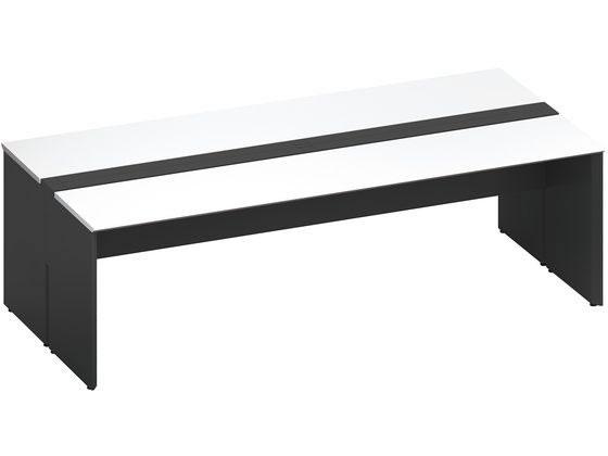 コクヨ WV+基本 開閉式配線両面2400×1200 ホワイト ブラックの通販は